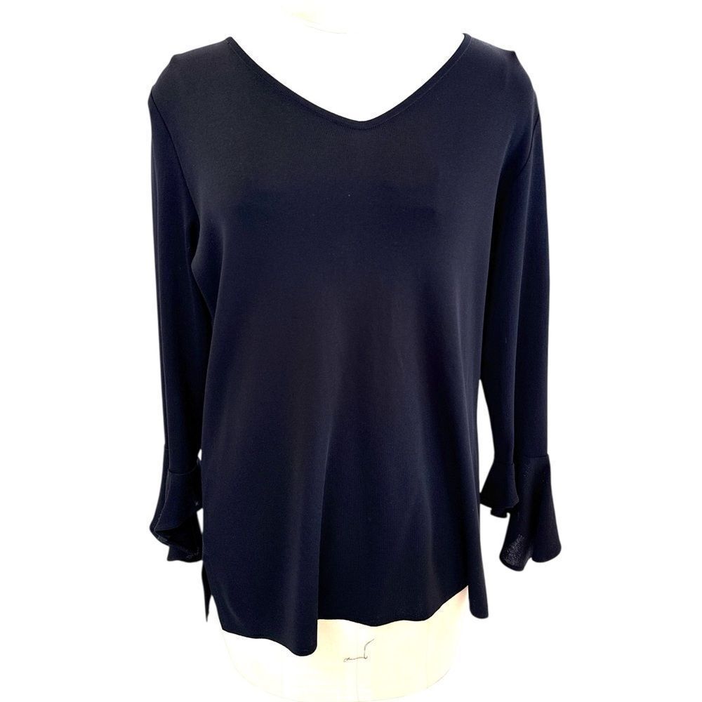 Exclusively Misook Black Women's Tunic Top M